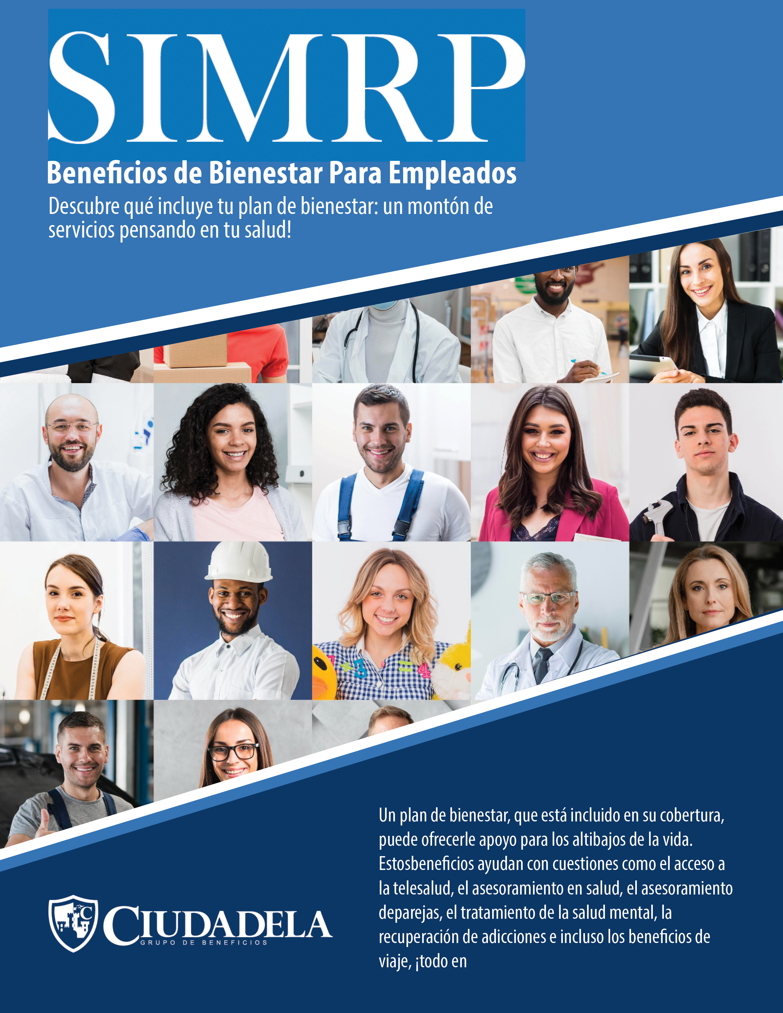 the cover of the Spanish Language employee wellness benefits brochure